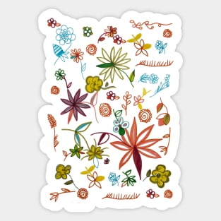 Floral Confetti Sticker